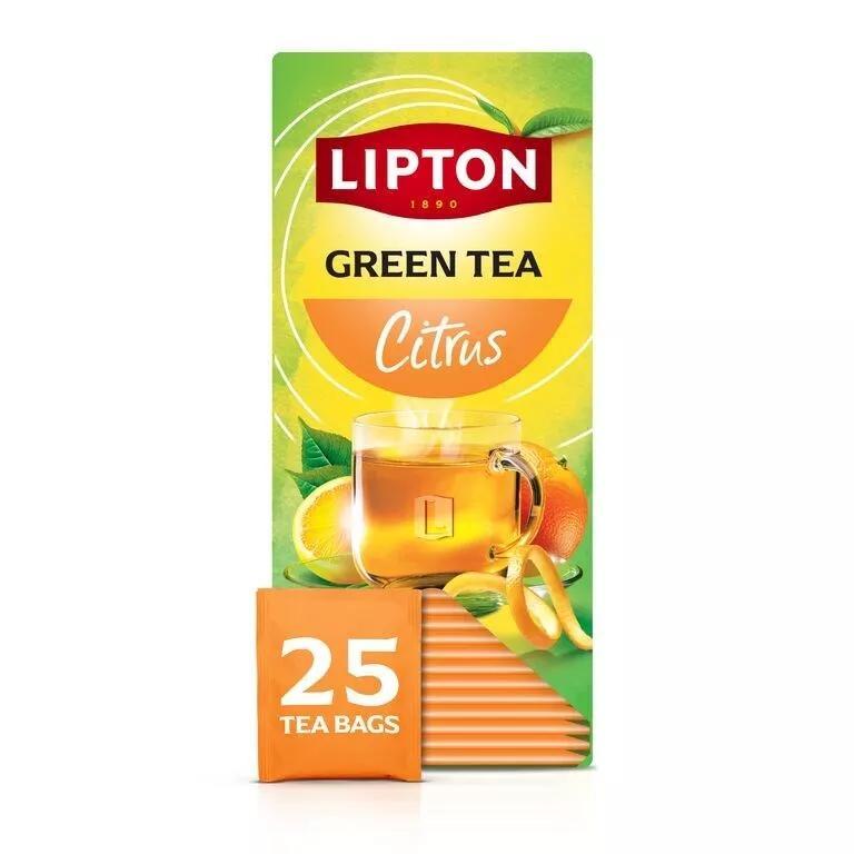 Lipton Groene Thee Citrus Theezakjes 25x1,3gr