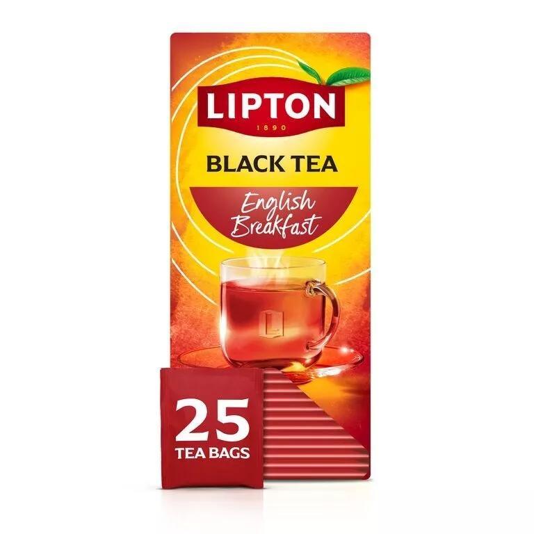 Lipton Zwarte English Breakfast Theezakjes 25x2gr