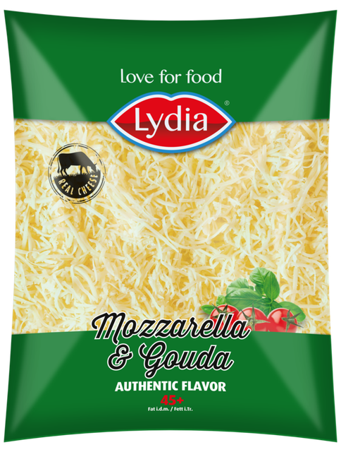 Lydia Geraspte Mozzarella/Gouda kaas 45%Halal 2kg