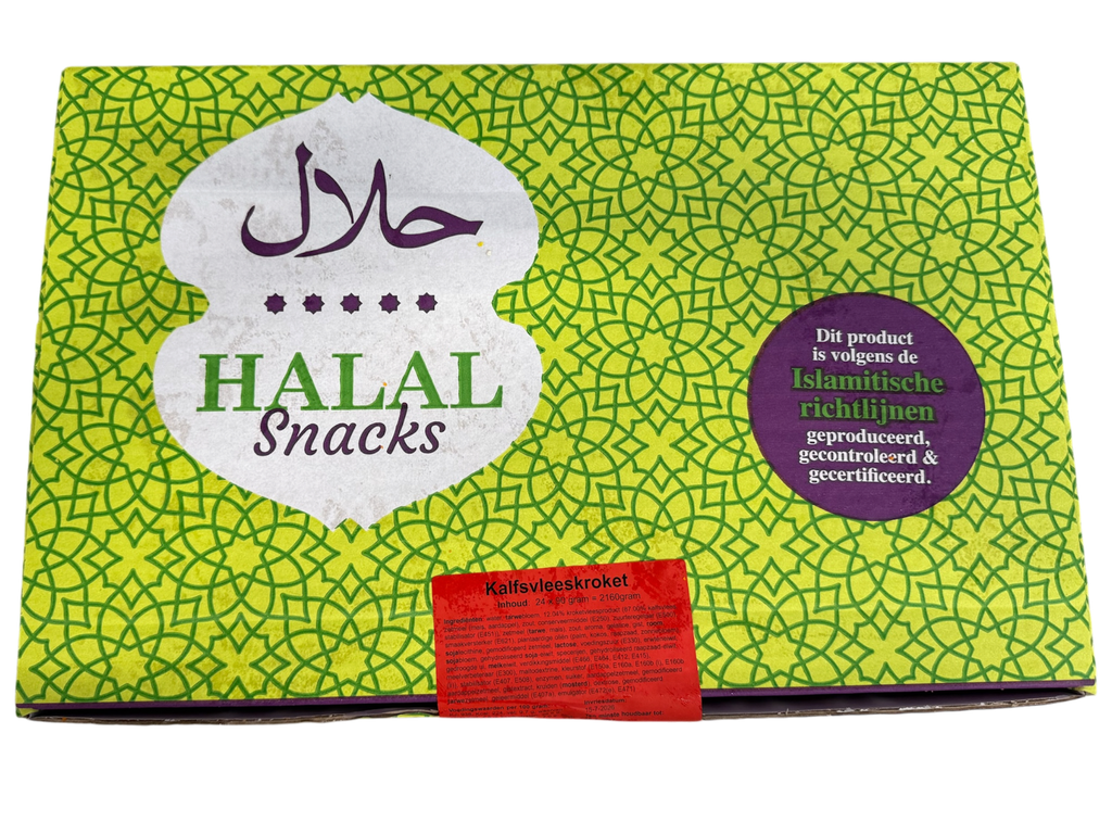 Homeko Kalfsvleeskroketten Halal 24x90gr