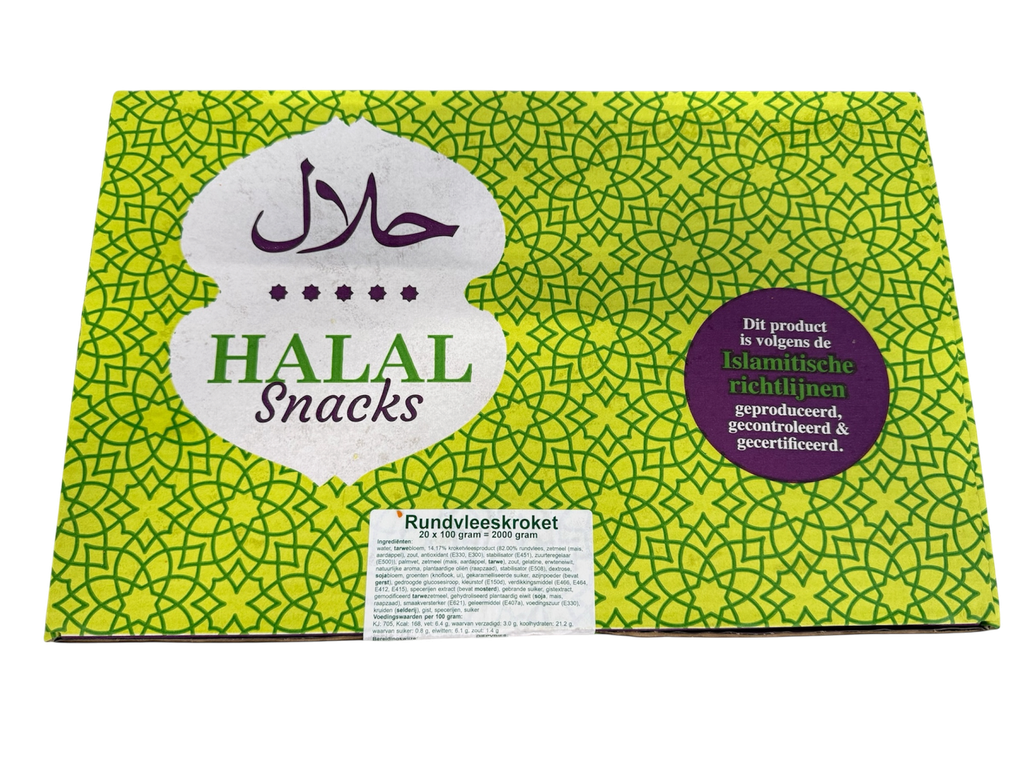 Homeko Rundvleeskroketten Halal 20x100gr