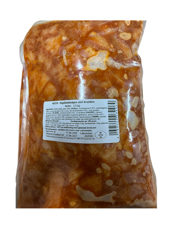 Reis Kipfilet Blokjes Paprika Gekruid 2,5kg DV
