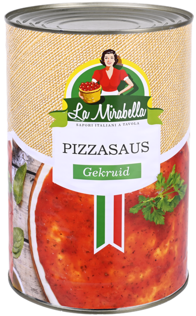 La Mirabella Pizzasaus Gekruid 4250ml